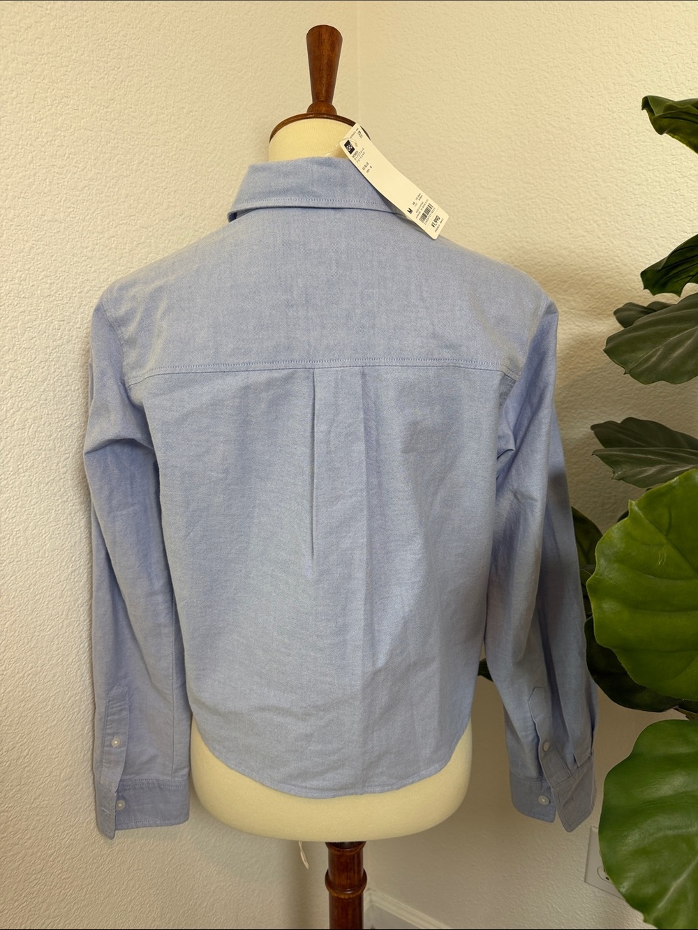 NWT GU Cropped Button Down Shirt - Picture 5 of 8
